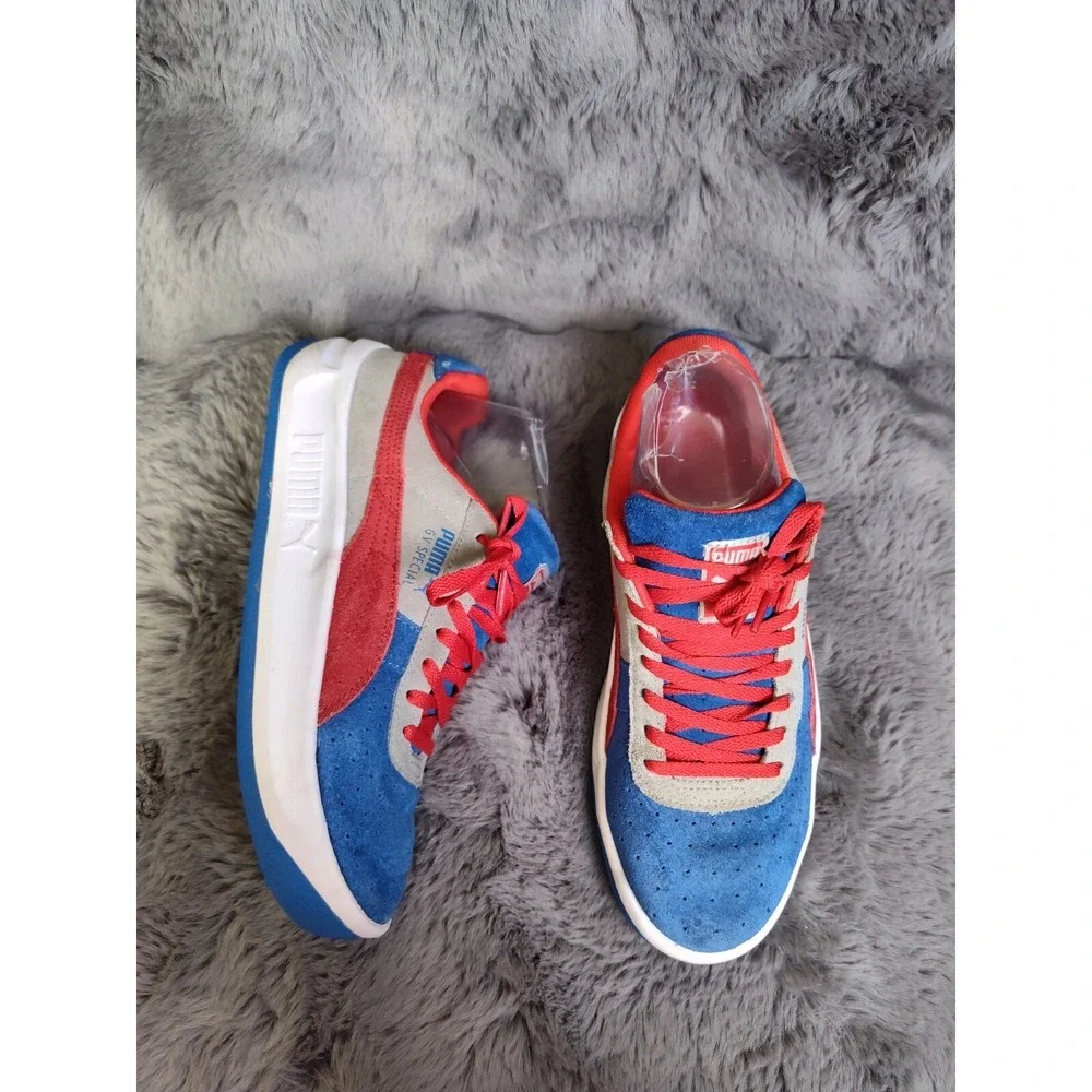 Puma GV Special Girls Sneakers 5.5 Red Blue Lace Up Low Top Sportlifestyle Shoes - Picture 6 of 16